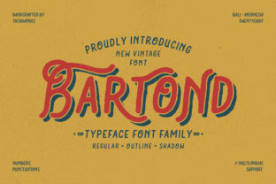 Bartond Font: A Vintage Display Font for Retro-Themed Projects