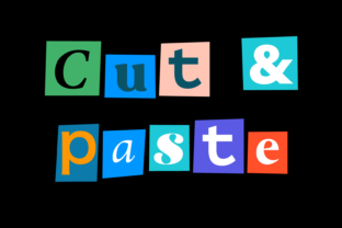 Cut Paste: A Playful Display Font for Creative Projects