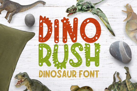 Dino Rush: A Fun and Unique Display Font for Kids and School Projects