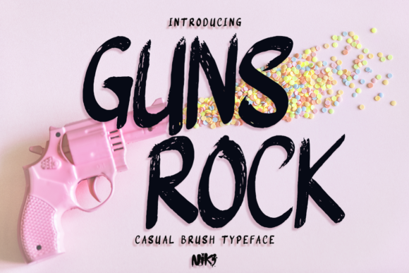 Guns Rock: A Unique Brush Style Display Font for Creative Projects
