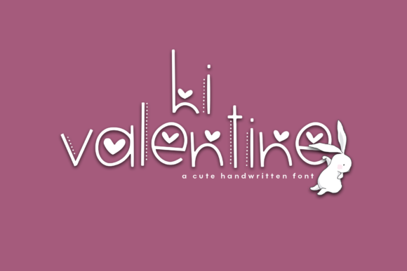 Hi Valentine: A Romantic Display Font for Creative Projects