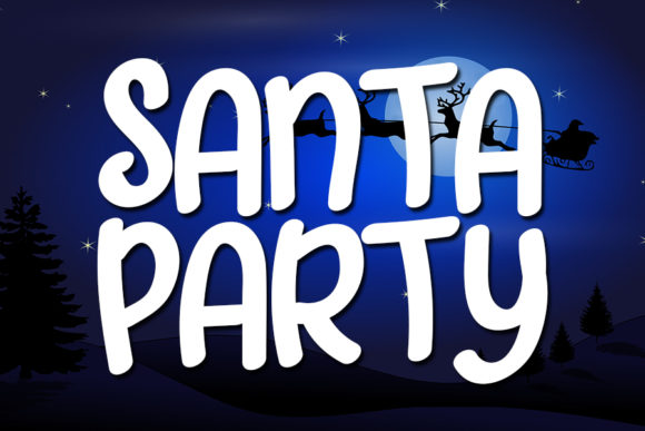 Santa Party Font for Festive Design