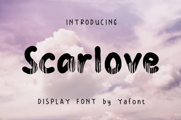 Scarlove: A Trendy and Friendly Display Font for Modern Design Projects